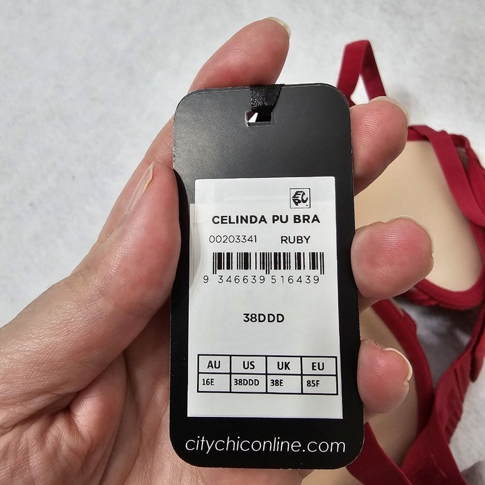 City Chic Celinda Red Mesh And Lace Push Up Bra 38DDD - Picture 3 of 8